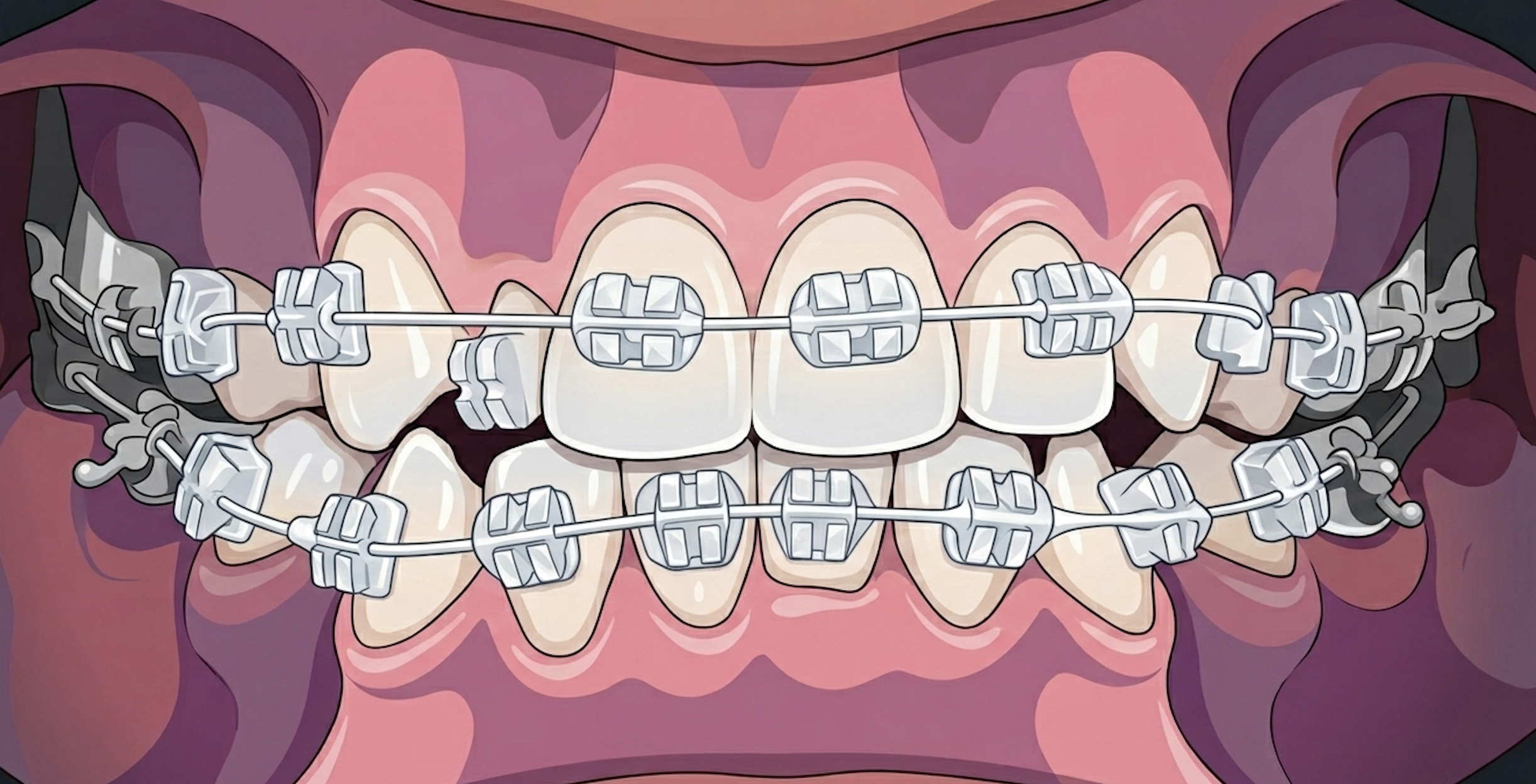 ホワイトワイヤーで目立たない、抜かない矯正